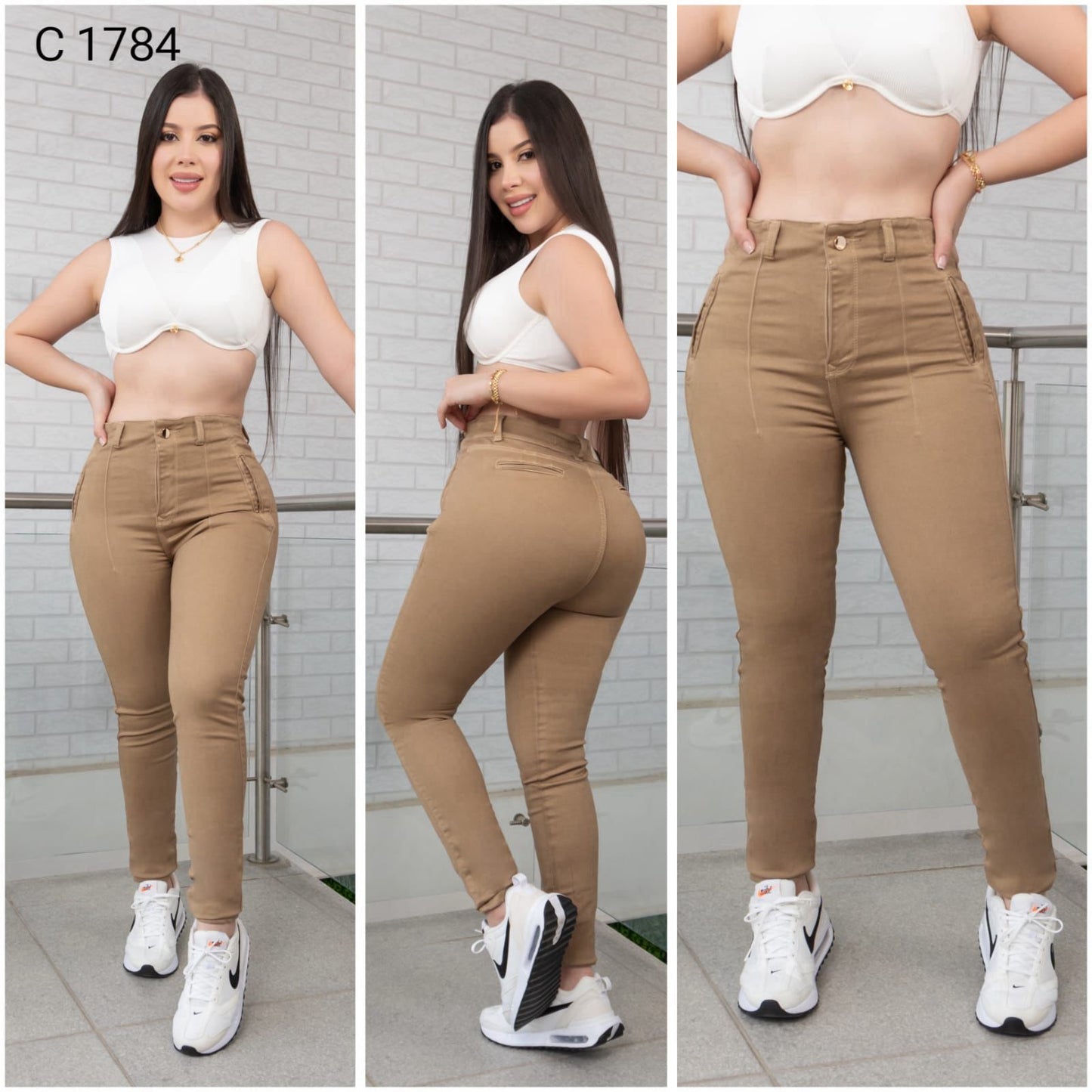 Light Brown Butt-Lifting Skinny Jeans | 100% Authentic Colombian Denim