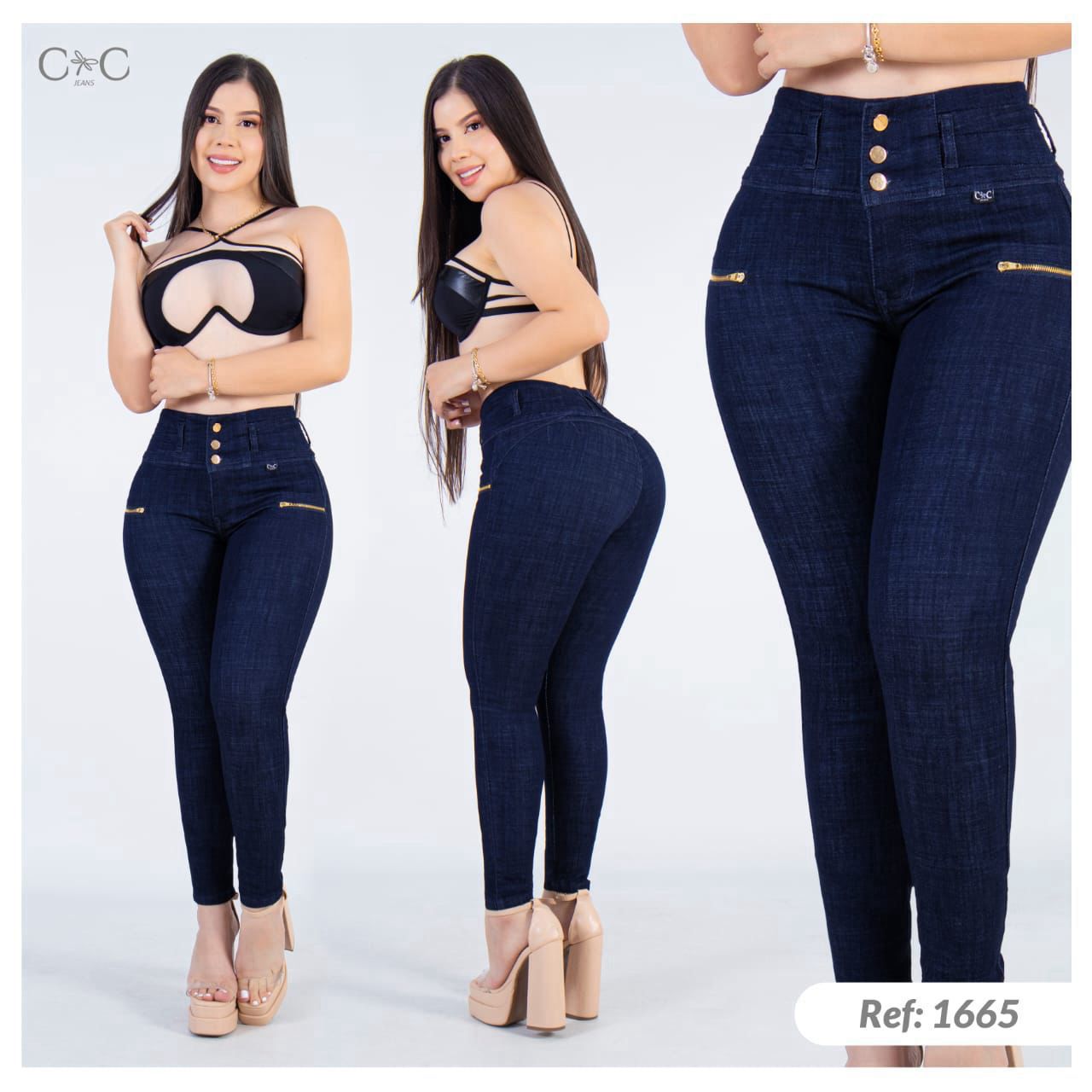 Blue Butt-Lifting Skinny Jeans  | 100% Authentic Colombian Denim