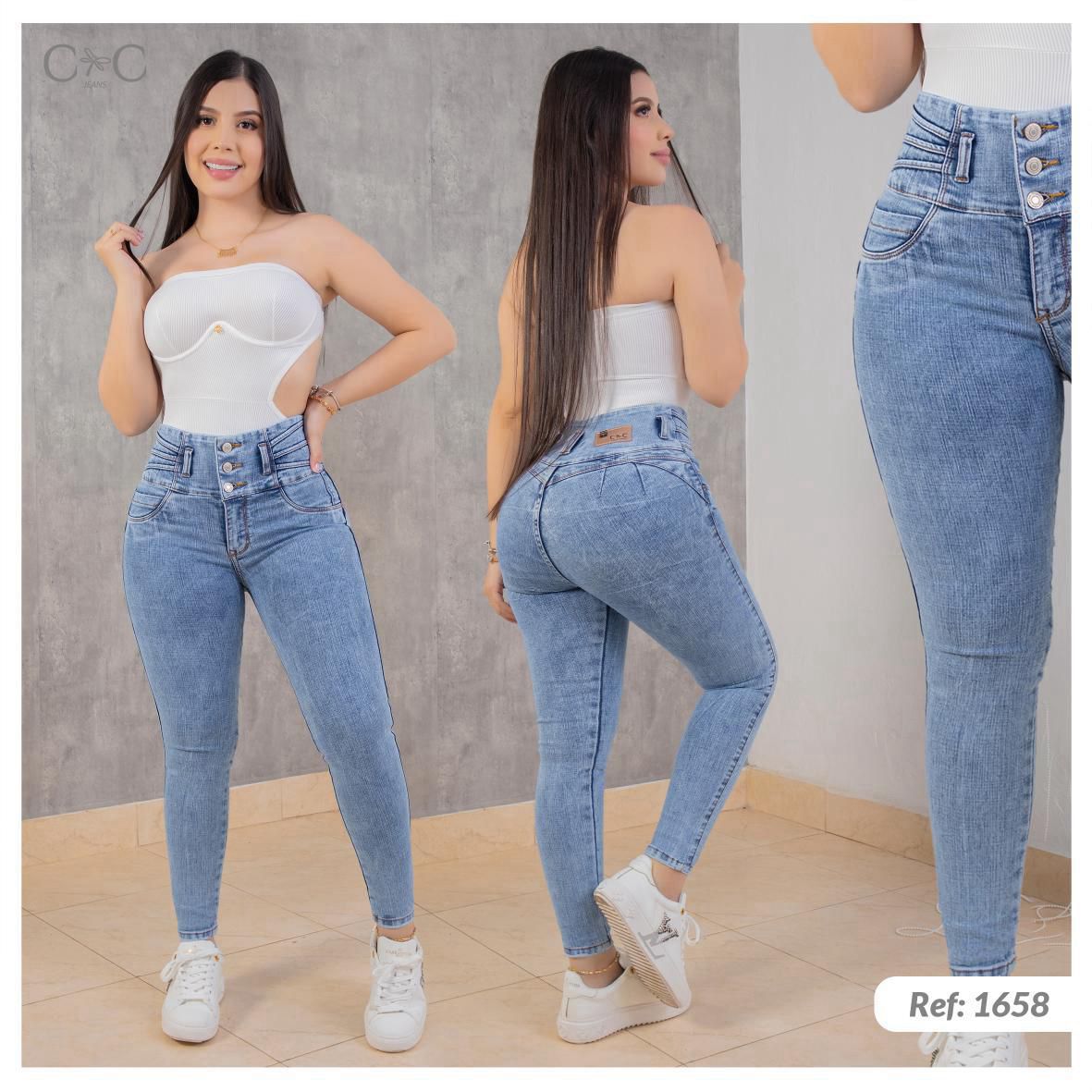 Light Blue Butt-Lifting Skinny Jeans | 100% Authentic Colombian Denim