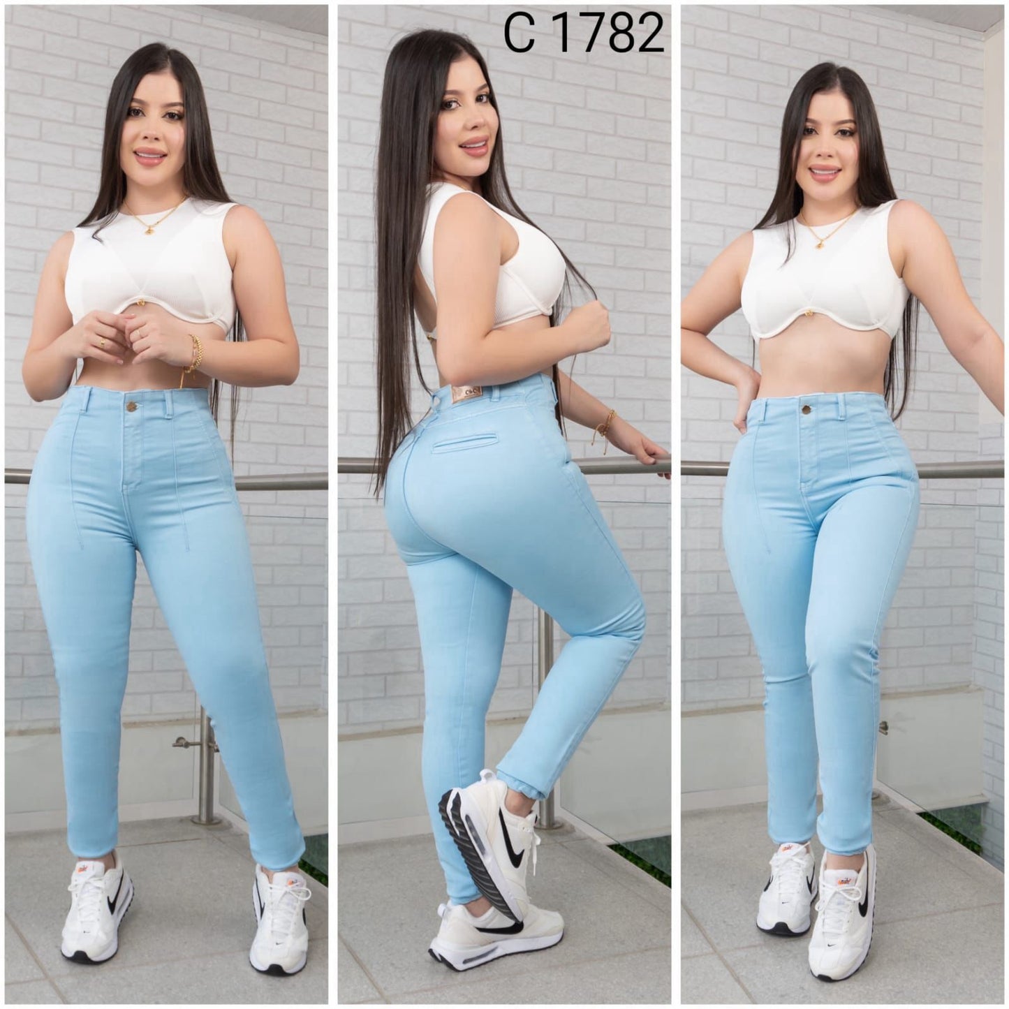 Light Blue Butt-Lifting Jeans | 100% Authentic Colombian Denim