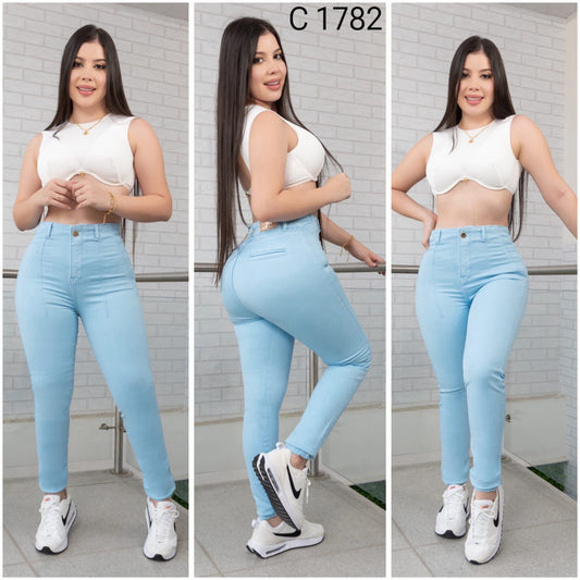 Light Blue Butt-Lifting Jeans | 100% Authentic Colombian Denim