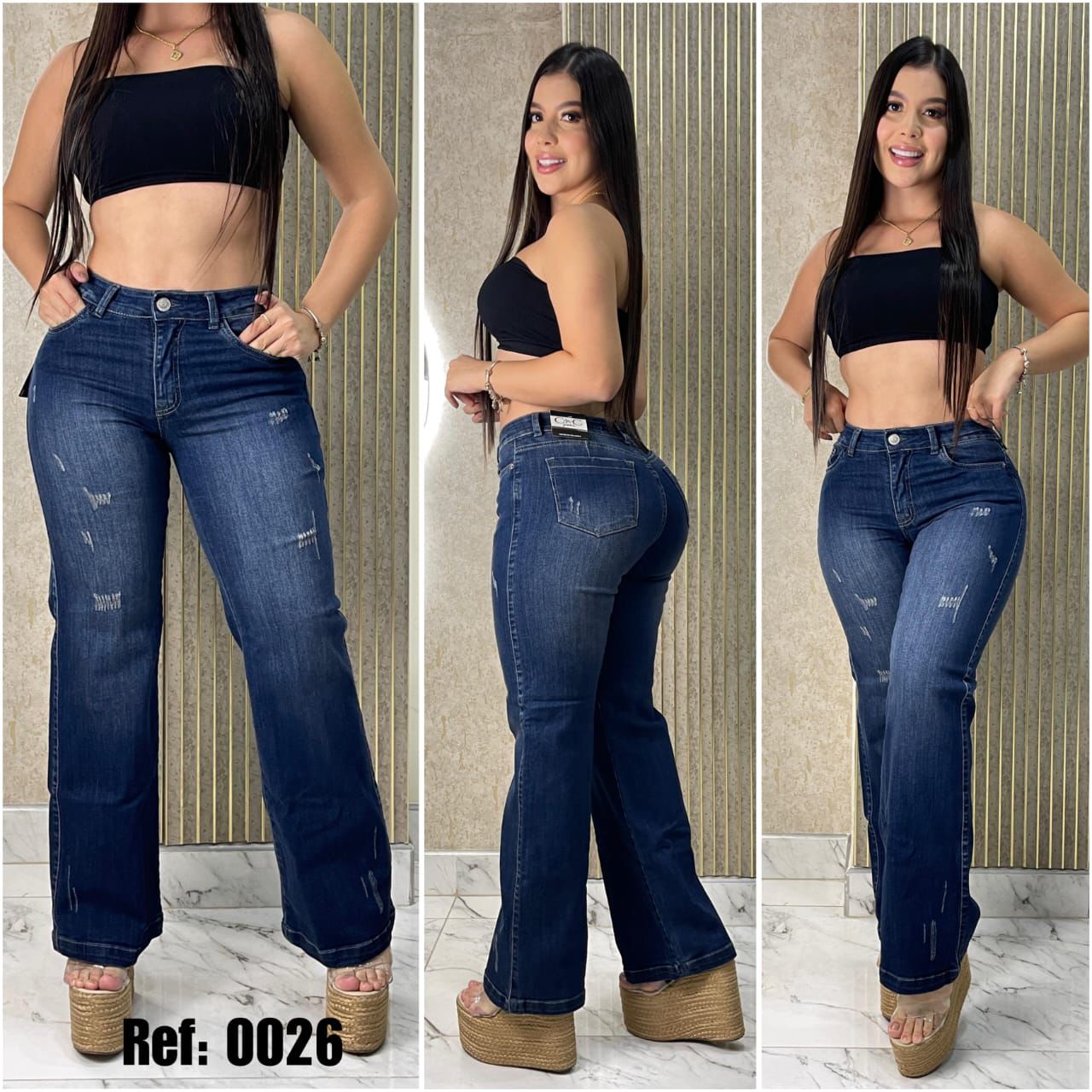 Blue Butt-Lifting Jeans Boot Cut | 100% Authentic Colombian Denim