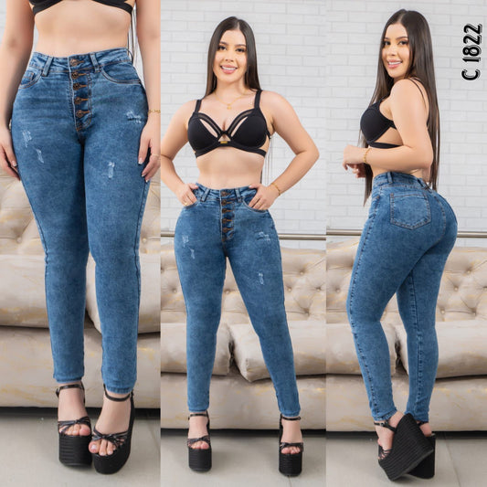 Blue Butt-Lifting Skinny Jeans | 100% Authentic Colombian Denim