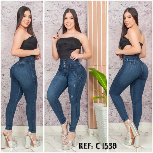 Blue Butt-Lifting Skinny Jeans | 100% Authentic Colombian Denim